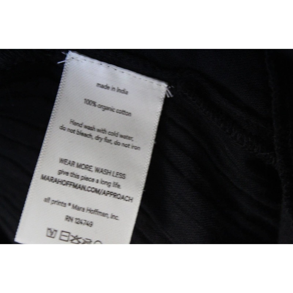 Mara Hoffman Blair Deep V-neck Long Sleeve Maxi Coverup Dress Black Large H14113 - Picture 12 of 16